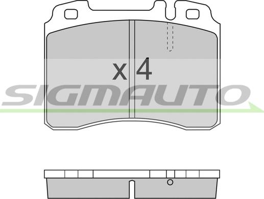 SIGMAUTO SPA709 - Bremžu uzliku kompl., Disku bremzes autospares.lv