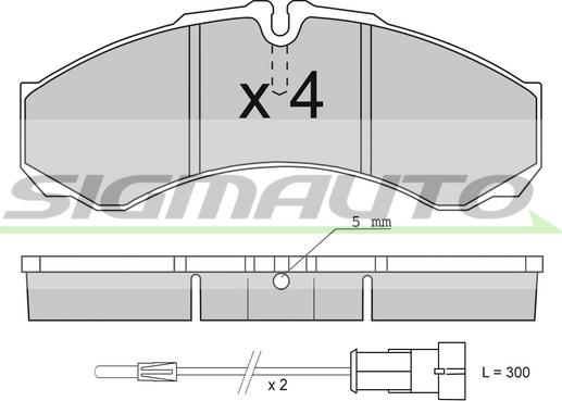 SIGMAUTO SPA706 - Brake Pad Set, disc brake www.autospares.lv