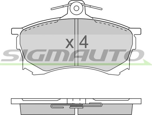 SIGMAUTO SPA700 - Bremžu uzliku kompl., Disku bremzes www.autospares.lv