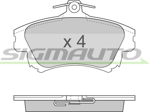 SIGMAUTO SPA703 - Bremžu uzliku kompl., Disku bremzes www.autospares.lv