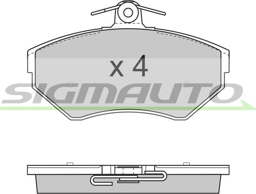 SIGMAUTO SPA730 - Тормозные колодки, дисковые, комплект www.autospares.lv