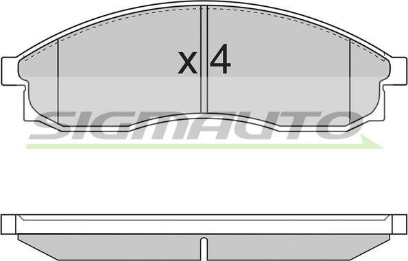 SIGMAUTO SPA726 - Bremžu uzliku kompl., Disku bremzes autospares.lv