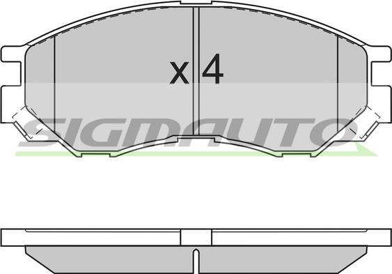 SIGMAUTO SPA775 - Brake Pad Set, disc brake www.autospares.lv