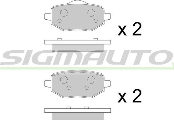 SIGMAUTO SPB912 - Brake Pad Set, disc brake www.autospares.lv