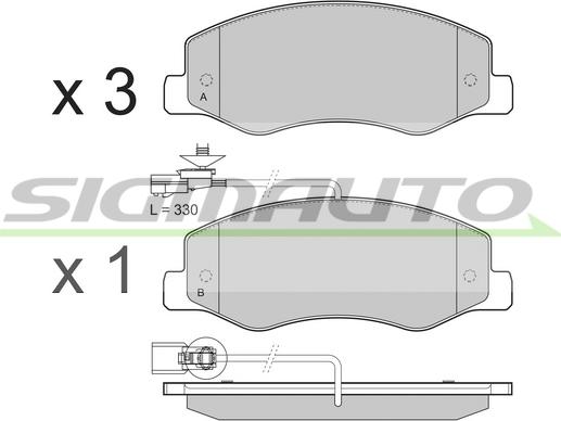 SIGMAUTO SPB440 - Bremžu uzliku kompl., Disku bremzes autospares.lv