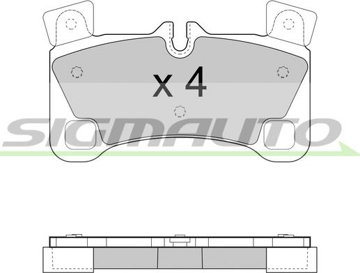 SIGMAUTO SPB458 - Bremžu uzliku kompl., Disku bremzes autospares.lv