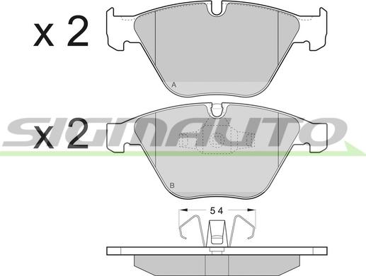 SIGMAUTO SPB403 - Bremžu uzliku kompl., Disku bremzes www.autospares.lv