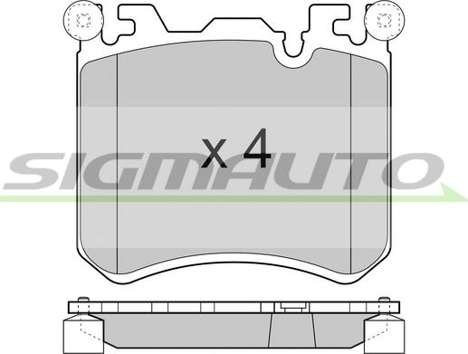 SIGMAUTO SPB419 - Bremžu uzliku kompl., Disku bremzes www.autospares.lv