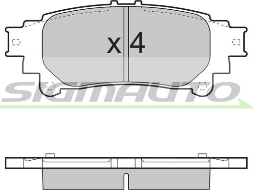 SIGMAUTO SPB482 - Bremžu uzliku kompl., Disku bremzes autospares.lv