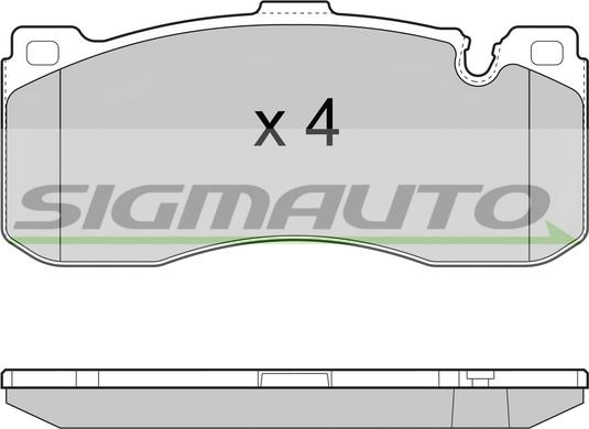 SIGMAUTO SPB472 - Brake Pad Set, disc brake www.autospares.lv