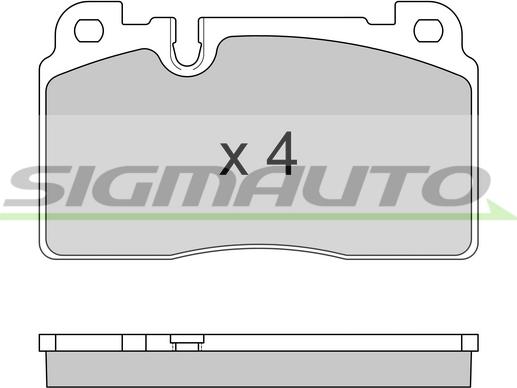 SIGMAUTO SPB592 - Bremžu uzliku kompl., Disku bremzes www.autospares.lv