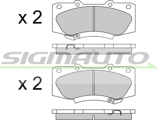 SIGMAUTO SPB549 - Brake Pad Set, disc brake www.autospares.lv