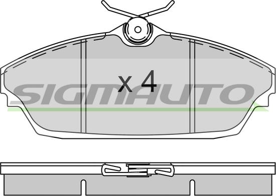 SIGMAUTO SPB505 - Bremžu uzliku kompl., Disku bremzes autospares.lv