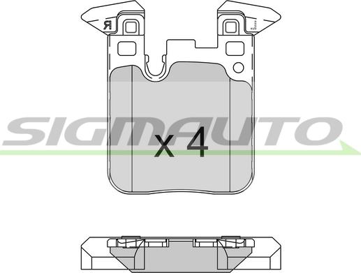 SIGMAUTO SPB521 - Bremžu uzliku kompl., Disku bremzes www.autospares.lv