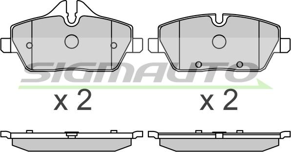 SIGMAUTO SPB690 - Bremžu uzliku kompl., Disku bremzes www.autospares.lv