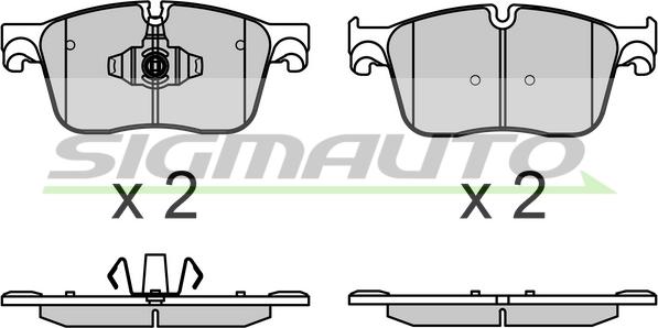 SIGMAUTO SPB697 - Bremžu uzliku kompl., Disku bremzes www.autospares.lv