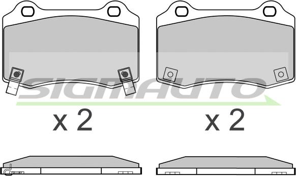 SIGMAUTO SPB649 - Bremžu uzliku kompl., Disku bremzes www.autospares.lv