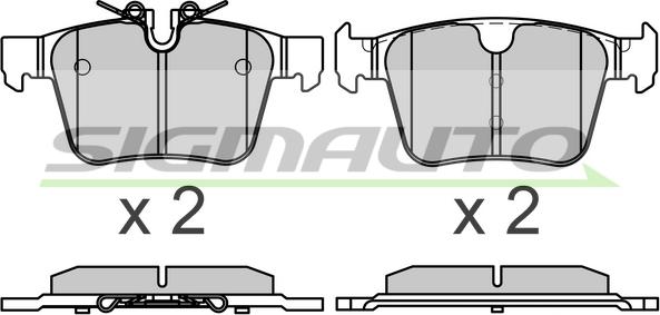 SIGMAUTO SPB664 - Bremžu uzliku kompl., Disku bremzes www.autospares.lv