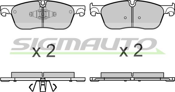 SIGMAUTO SPB667 - Bremžu uzliku kompl., Disku bremzes www.autospares.lv