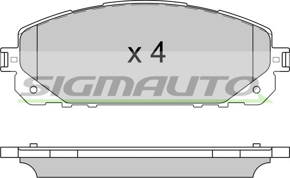 SIGMAUTO SPB605 - Bremžu uzliku kompl., Disku bremzes autospares.lv