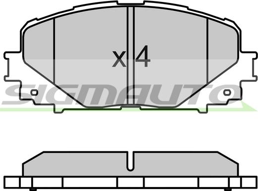 SIGMAUTO SPB600 - Bremžu uzliku kompl., Disku bremzes autospares.lv