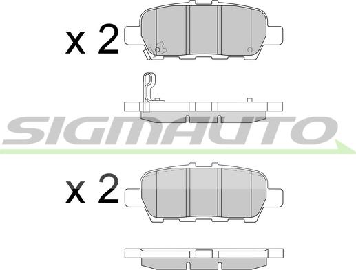 SIGMAUTO SPB608 - Bremžu uzliku kompl., Disku bremzes www.autospares.lv