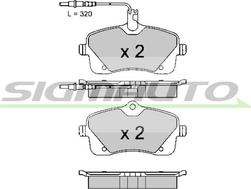 SIGMAUTO SPB618 - Bremžu uzliku kompl., Disku bremzes autospares.lv