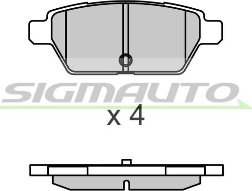 SIGMAUTO SPB683 - Bremžu uzliku kompl., Disku bremzes www.autospares.lv