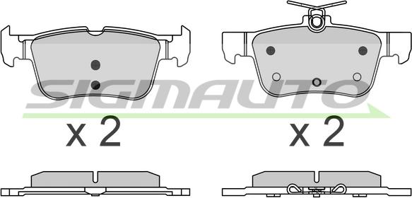 SIGMAUTO SPB637 - Brake Pad Set, disc brake www.autospares.lv