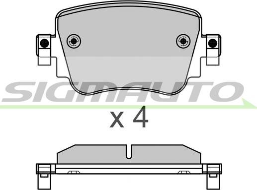 SIGMAUTO SPB623 - Bremžu uzliku kompl., Disku bremzes www.autospares.lv