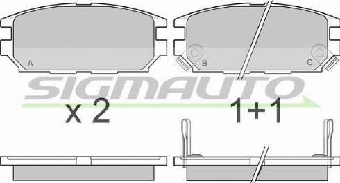 SIGMAUTO SPB046 - Brake Pad Set, disc brake www.autospares.lv