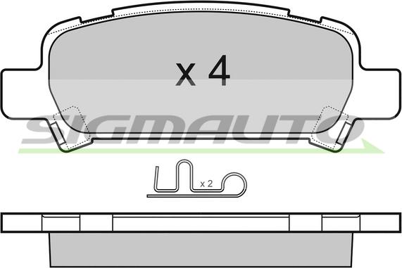 SIGMAUTO SPB056 - Bremžu uzliku kompl., Disku bremzes autospares.lv