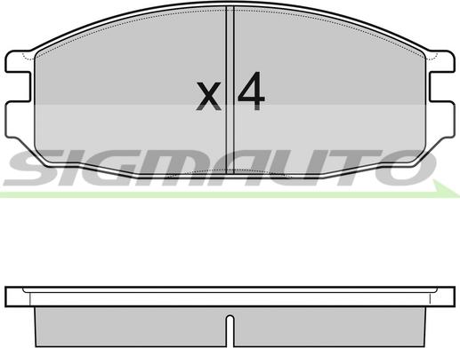 SIGMAUTO SPB069 - Bremžu uzliku kompl., Disku bremzes www.autospares.lv