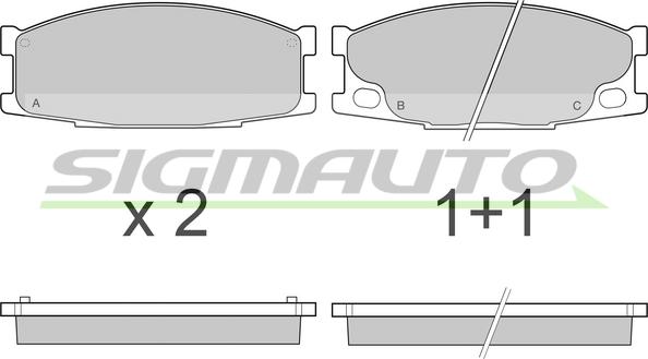 SIGMAUTO SPB066 - Bremžu uzliku kompl., Disku bremzes www.autospares.lv