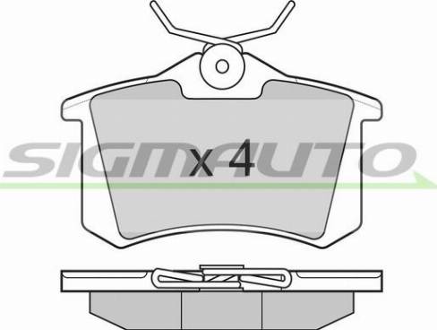 SIGMAUTO SPB004 - Brake Pad Set, disc brake www.autospares.lv