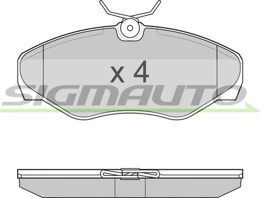 SIGMAUTO SPB012 - Bremžu uzliku kompl., Disku bremzes autospares.lv