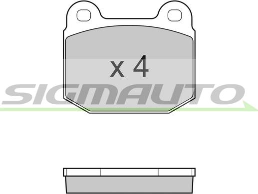 SIGMAUTO SPB035 - Bremžu uzliku kompl., Disku bremzes autospares.lv