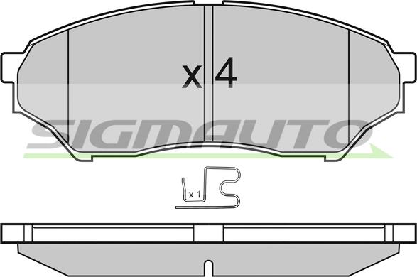 SIGMAUTO SPB036 - Bremžu uzliku kompl., Disku bremzes autospares.lv