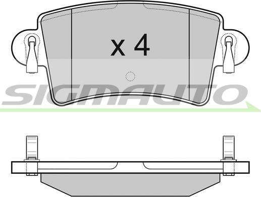 SIGMAUTO SPB074TR - Bremžu uzliku kompl., Disku bremzes www.autospares.lv