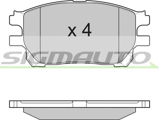 SIGMAUTO SPB191 - Brake Pad Set, disc brake www.autospares.lv