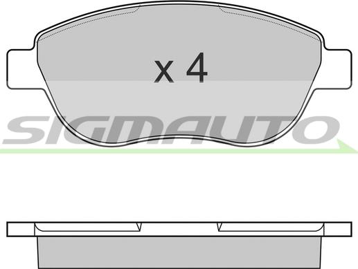 SIGMAUTO SPB145 - Bremžu uzliku kompl., Disku bremzes www.autospares.lv