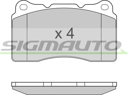 SIGMAUTO SPB167 - Bremžu uzliku kompl., Disku bremzes www.autospares.lv