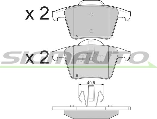 SIGMAUTO SPB110 - Bremžu uzliku kompl., Disku bremzes www.autospares.lv