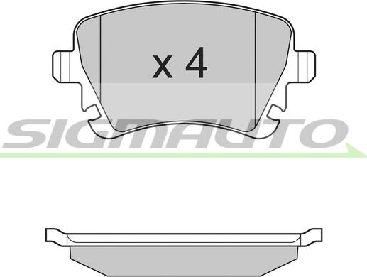 SIGMAUTO SPB130 - Bremžu uzliku kompl., Disku bremzes autospares.lv