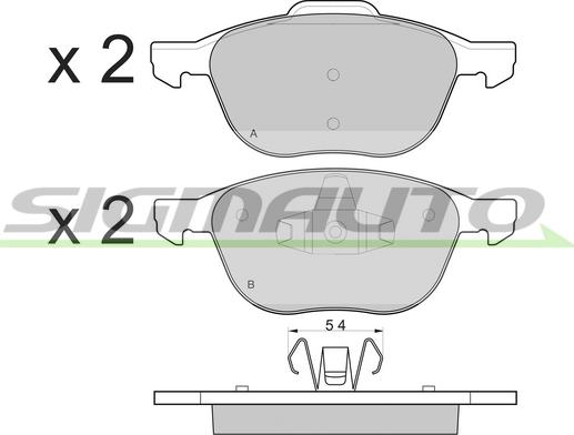 SIGMAUTO SPB133 - Bremžu uzliku kompl., Disku bremzes autospares.lv