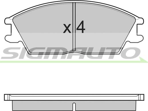 SIGMAUTO SPB124 - Bremžu uzliku kompl., Disku bremzes autospares.lv