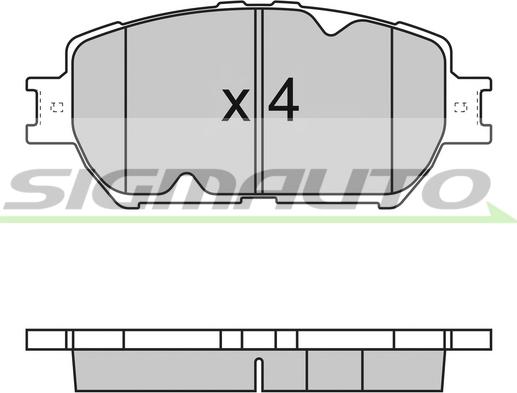 SIGMAUTO SPB126 - Bremžu uzliku kompl., Disku bremzes www.autospares.lv