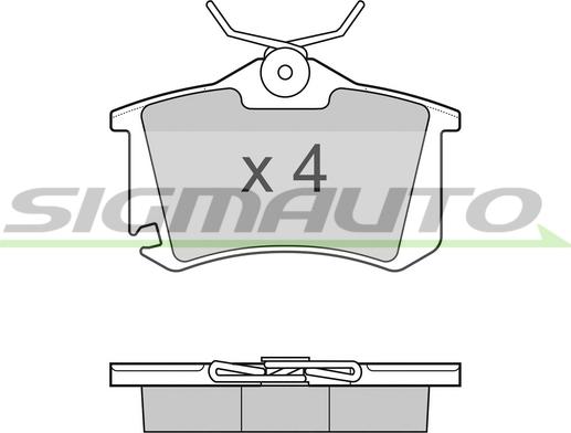 SIGMAUTO SPB175 - Brake Pad Set, disc brake www.autospares.lv