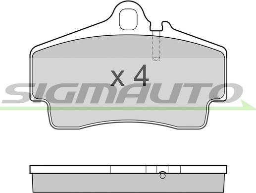 SIGMAUTO SPB176 - Тормозные колодки, дисковые, комплект www.autospares.lv