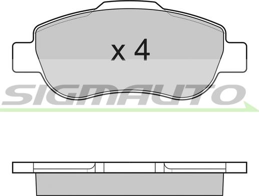 SIGMAUTO SPB178 - Brake Pad Set, disc brake www.autospares.lv